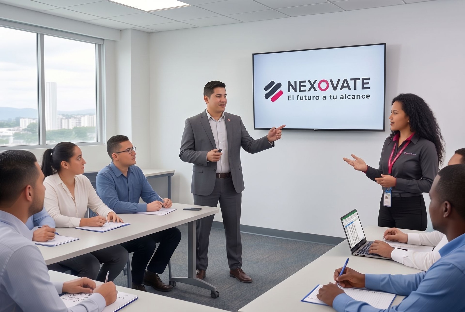 Asesor inmobiliario entrega las llaves de un inmueble